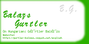 balazs gurtler business card